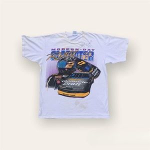 Vintage signed NASCAR Rusty Wallace graphic tee